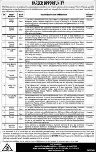 Latest Pakistan Railways Jobs in Rawalpindi July 2024 Advertisement