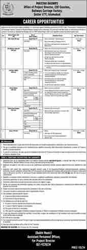 Latest Pakistan Railway Jobs in Islamabad July 2024 Advertisement