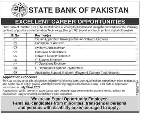 Latest State Bank of Pakistan Jobs in Karachi July 2024-SBP Jobs