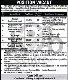 Latest Combined Military Hospital CMH Rawalpindi Jobs 2024